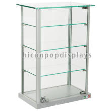 Lockable Counter Top Glass Toys Display 4-layer Jewelry Display Showcase Design